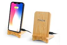 Branded Bamboo Wireless Charger Stand