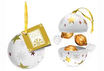 Christmas Bauble with Champagne Chocolate Truffles and Printed Tag