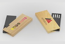 Compact Wood or Bamboo USB Stick