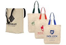 Cotton Tote Bags with Coloured Handles