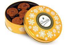 Gold Share Tin Belgian Chocolate Cookies Christmas