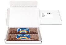 Postal Packs Of Chocolate 12 Baton Bars Paper Label