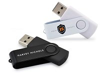Black and White USB drives