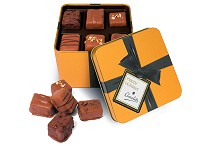 Gold Square Tin of 12 Artisan Chocolates