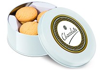 White Treat Tin of All Butter Shortbread Biscuits