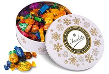 Quality Street in a Christmas Branded White Tin