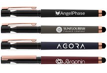 Soft rose gold gel stylus pens