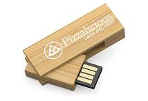 Square Edge Bamboo Branded USB Sticks