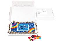 Sweet Post Box of Jelly Beans in a Flow Bag with Digital Print