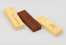 USB Flash Drive in Maple Walnut or Bamboo Wood Printed or Embossed