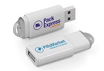 Express White Slider USB Stick