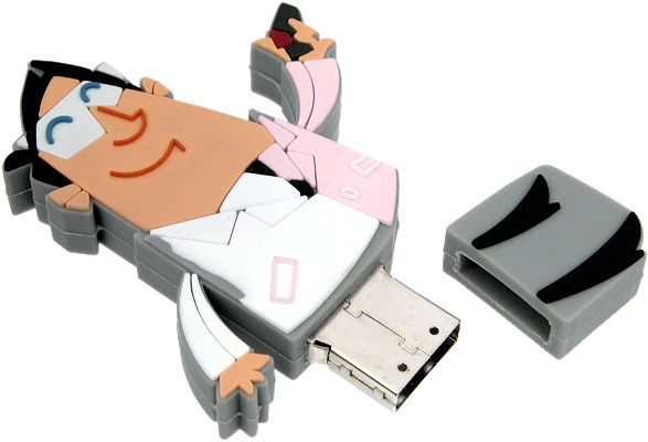 2D Custom Marketing USB Stick Open