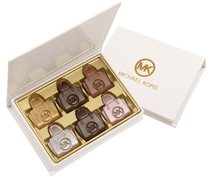 6 Piece Box of Custom Shaped Chocolates