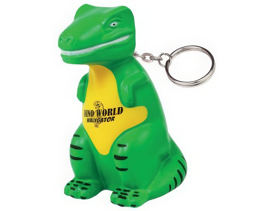 Dinosaur shape squeeze toy with keyring