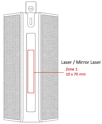Wireless Speaker laser branding area 70 x 10mm