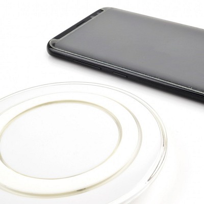 Company Branded QI Wireless Charger Pad with a phone