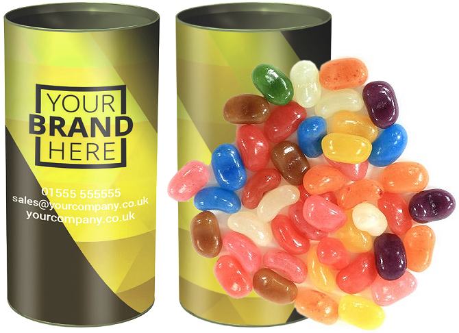 Branded Tubes of Gourmet Jelly Beans