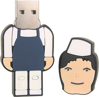 Opened character USB stick lady