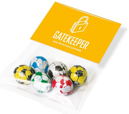 Corporate Chocolate Gifts Footballs Info Card