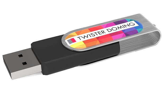 Domed Logo Twister USB Drive