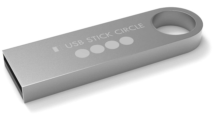 Laser engraved e-Circle Branded USB Stick