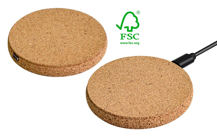 Eco Cork Wireless Charger, FSC certified.