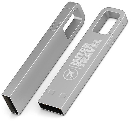 Clip Branded USB Stick matt metal
