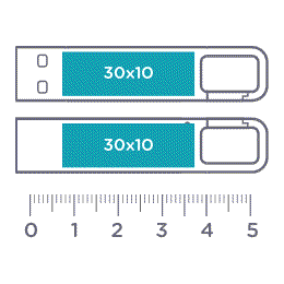 Clip Branded USB Stick logo print dimensions