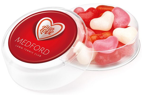 Jelly Beans Gourmet Heart Shaped in a Maxi Round Pot