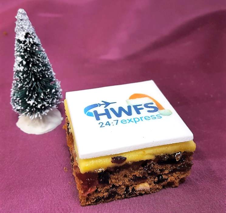 Logo Printed Christmas Cake Bites
