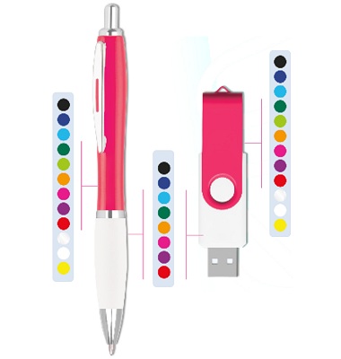 Pen and USB Stick colour combinations