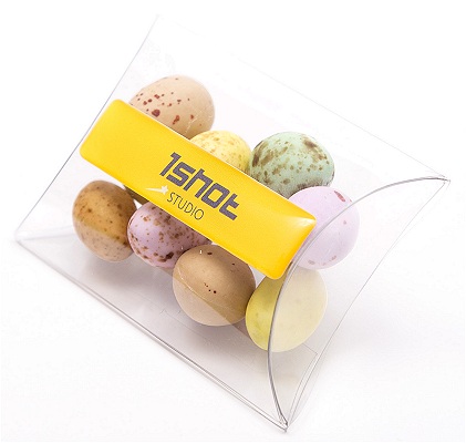 Logo Printed Speckled Chocolate Eggs Large Pouch