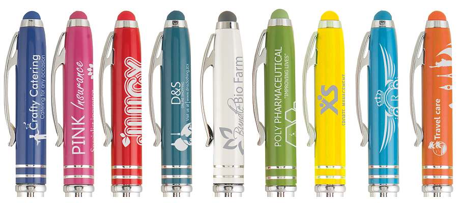 Stylus Pens with LED Light colour range