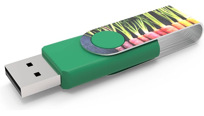 Max Print USB with a green body