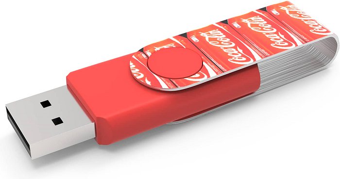 Max Print USB with a red body