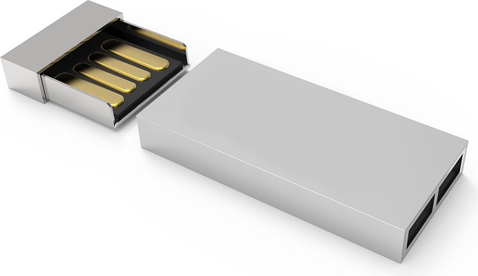 Milan Metal Logo USB Stick unbranded
