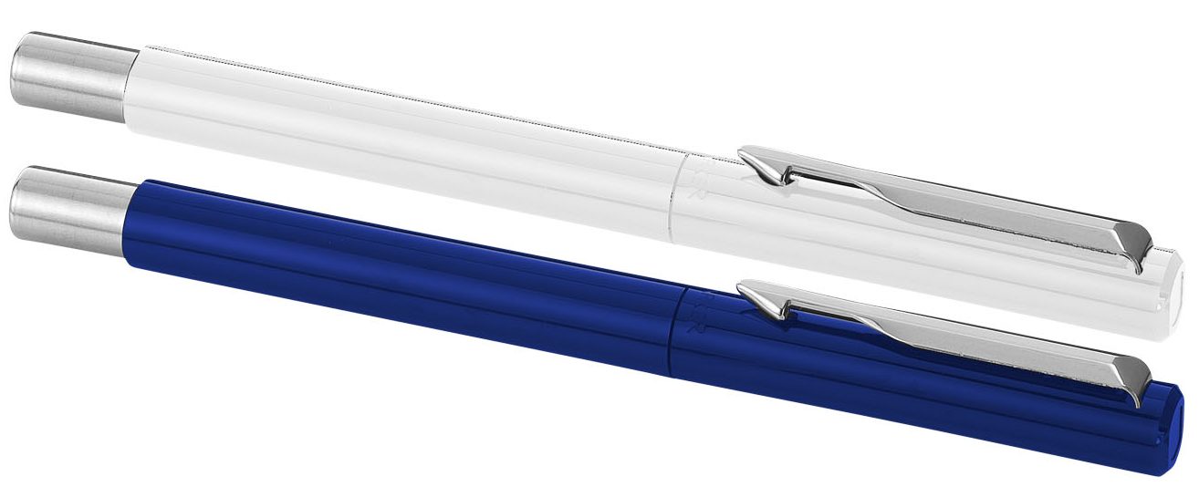 Parker Vector Rollerball pens, blue and white