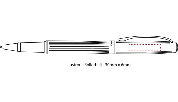Pierre Cardin Lustrous Rollerball Pens Logo Branding Area