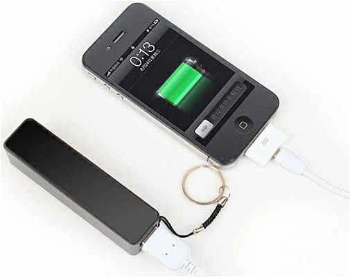 Power bank charging an iPhone
