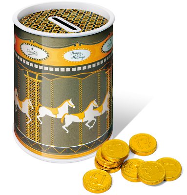 Promo Gift Carousel Tin of Chocolate Coins