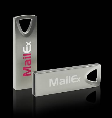 Promotional Metal USB Sticks on a keyring showing USB connector