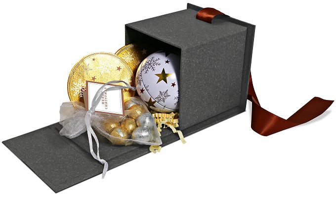 Promotional Mini Christmas Chocolate Gift Box contents