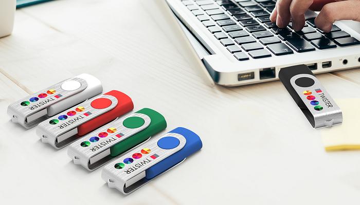 USB drives with laptop computer