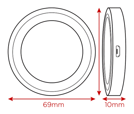 Promotional Wireless Charging Pads dimensions