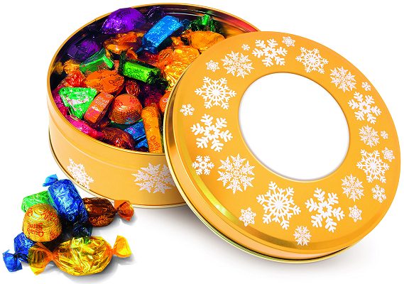 Quality Street Christmas Promotional Gold Tin
