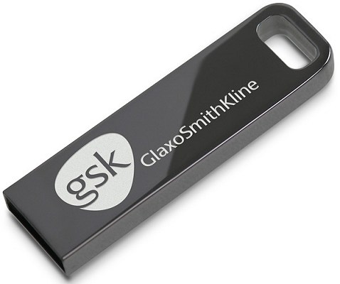 Silver Satin Small Metal USB Drive