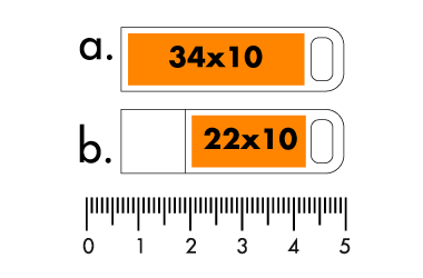 Small Metal USB Drive Print dimensions