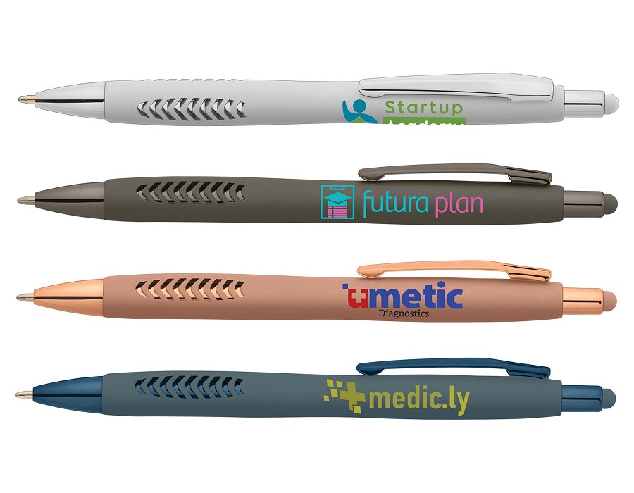 Soft Monochrome Metallic Stylus Pens