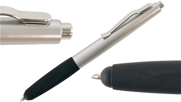 Stylus with Company Logo silver and black