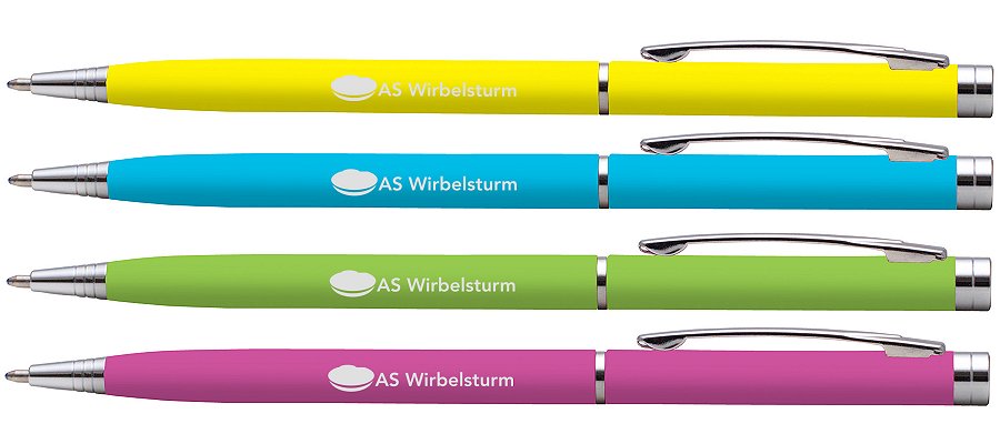 Twist Action Branded Pens four colours